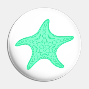 Starfish (cyan) Pin