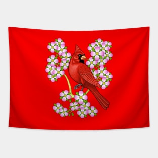 Red Cardinal dogwood flower North Carolina Virginia Tapestry