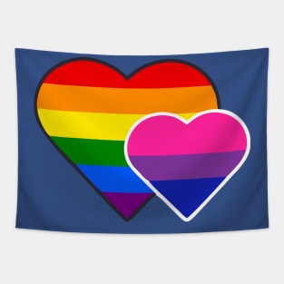 Bisexual Double Heart Tapestry