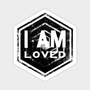 I AM Loved - Affirmation - Black Magnet