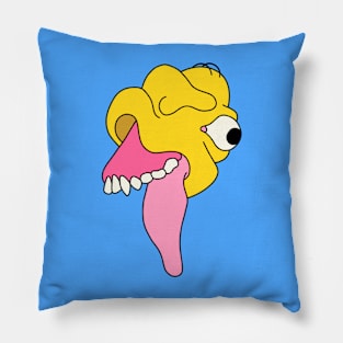 Twisted Yellow Creature Pillow