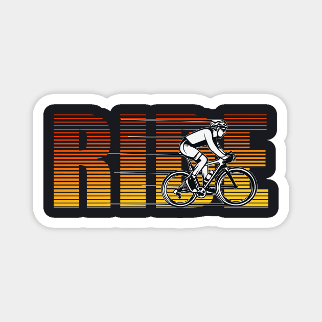 Racing bike vintage cyclist saying Magnet by Foxxy Merch