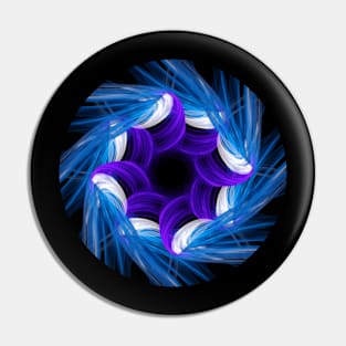 Blue mandala Pin