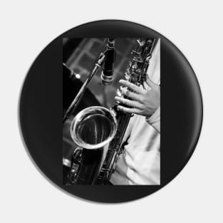Jazz and Saxophone Pin