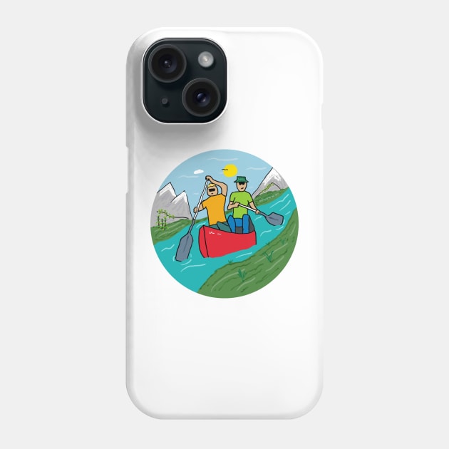 Canoeing Phone Case by Mark Ewbie