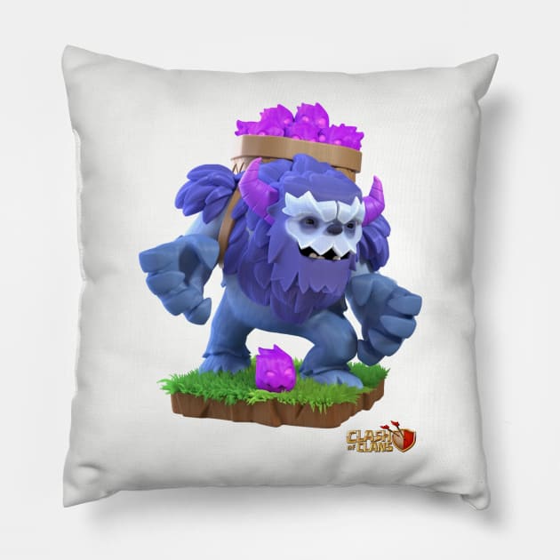 The Yeti! Clash of Clans Pillow by RW Designs