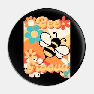 Bee Groovy - 70s vibe Pin