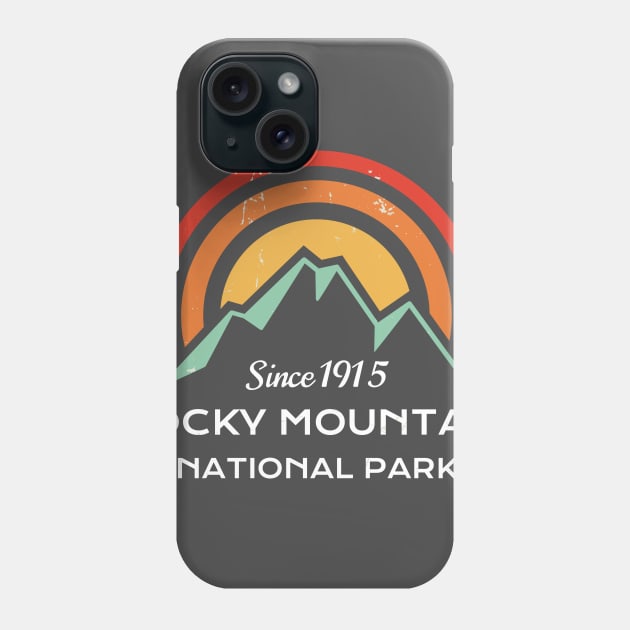 Rocky Mountains National Park Retro Phone Case by roamfree