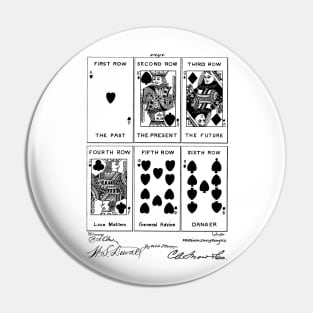 Playing Card Vintage Patent Hand Drawing Pin