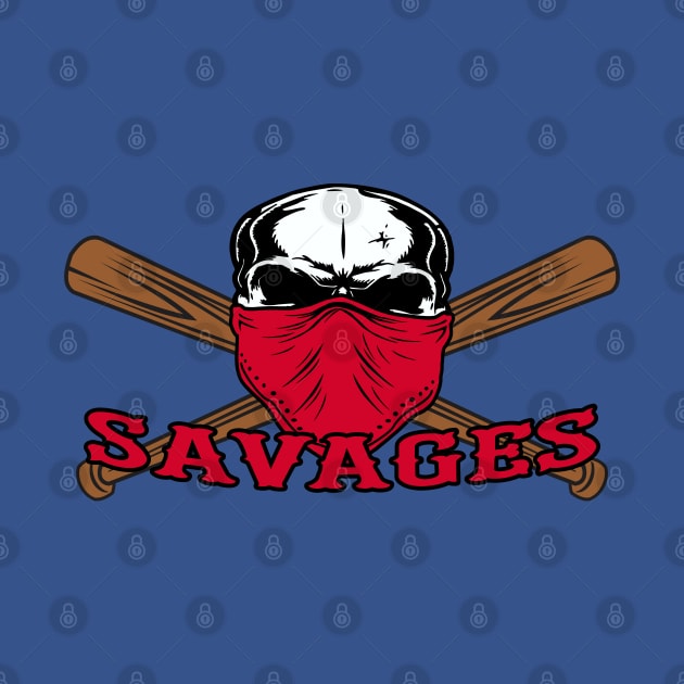 Savages Baseball Logo by DavesTees