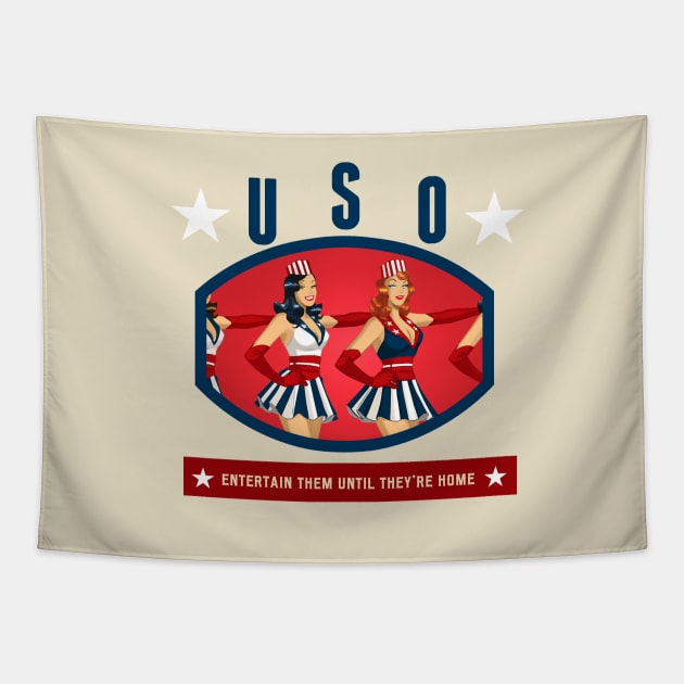 USO GIRLS Tapestry by DESPOP