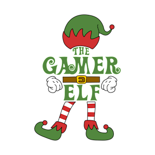 The Gamer Elf Christmas Family Matching Outfits Group Attire T-Shirt