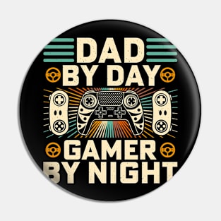 Dad By Day Gamer By Night for a gamer dad on birthday, father's day. Pin