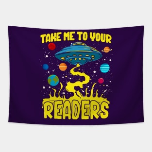 Take Me to Your Readers! Funny Book Lover Gift Tapestry