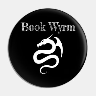 Bookwyrm (White Text) Pin