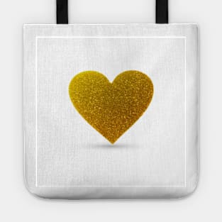 gold heart Tote