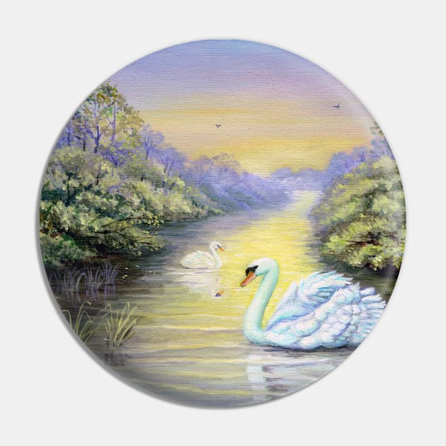 Spirit of Swan Pin by sonia finch