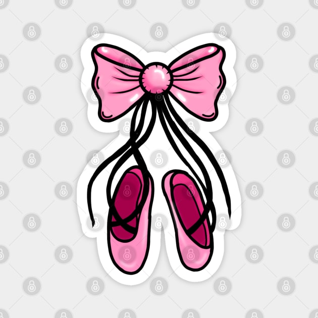 Pink Ballet Shoes Magnet by ROLLIE MC SCROLLIE