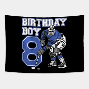 Kids 8 Year Old Ice Hockey Themed Birthday Party 8Th Boy Tapestry