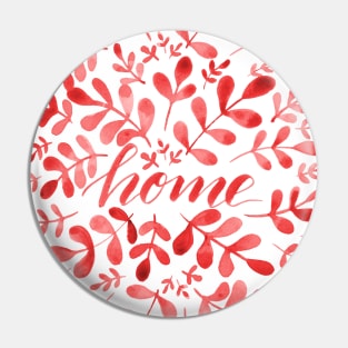 Watercolor home foliage - red Pin