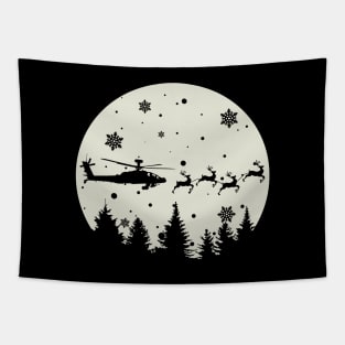 Gun Pilot - AH-64 Apache Reindeer Tapestry