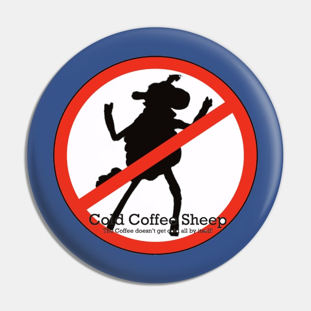 Cold Coffee Sheep Logo Pin by kaldkaffisauen