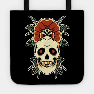 rose skull Tote