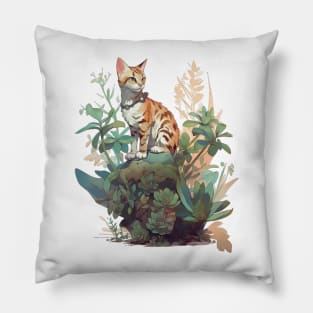 Cute Bengal cat Pillow