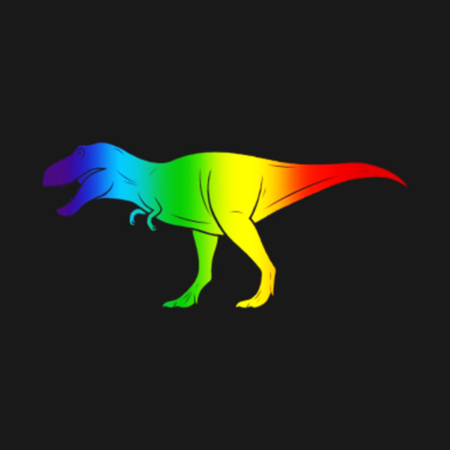 LGBT Rainbow Dinosaur T Rex T-shirt - Christmassanta - T-Shirt | TeePublic