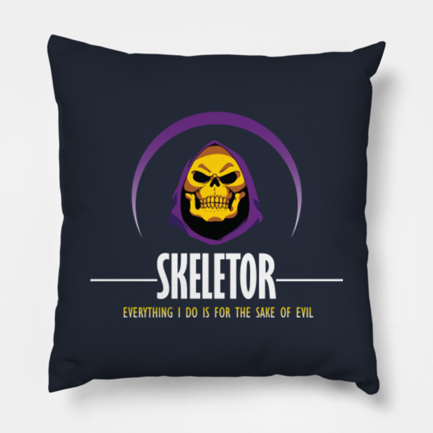 He Man Skeletor Face Everything I Do Is For The Sake Of Evil - He Man - Pillow | TeePublic