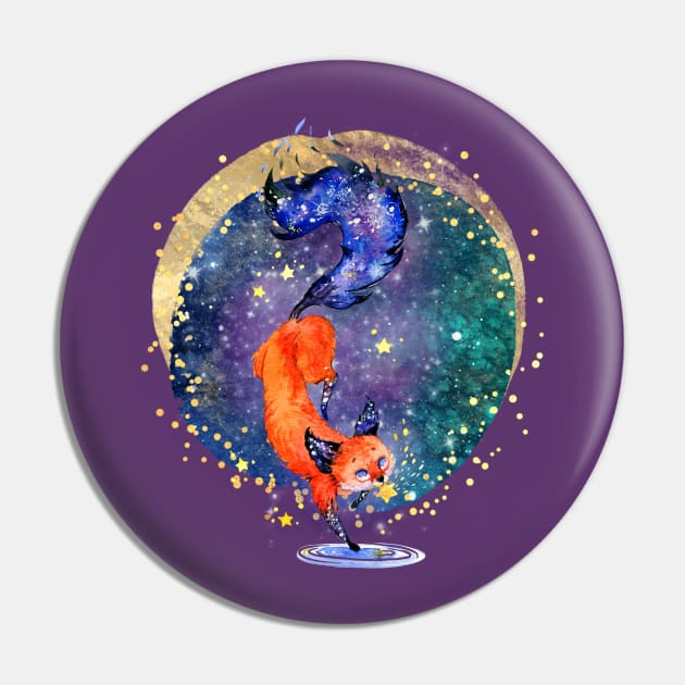 Galaxy Dream Realm Fox Pin by Holisticfox