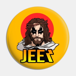 JESUS HEAVY METAL Pin