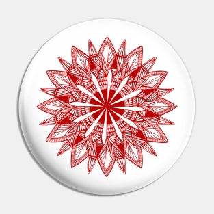 Mandala (red) Pin