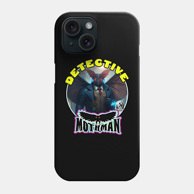 Detective Mothman Flying Humanoid Moth Crime Fighter Monster 2 Phone Case by National Cryptid Society