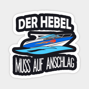 Der Hebel muss auf Anschlag Sportboot Motorboot Magnet