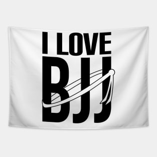 I love bjj - brazilian jiu jitsu white belt Tapestry