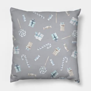 Trendy Pastel Xmas Pattern Winter Snow Christmas Pillow