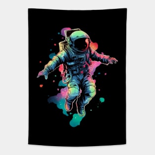 Astronaut Rainbow Galaxy Tapestry