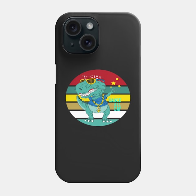 cartoon-dinosaur-dabbing Design -Gifts Phone Case by kedesign1