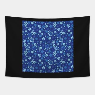 LIGHT BLUE VINTAGE FLORAL RETRO FUN Tapestry