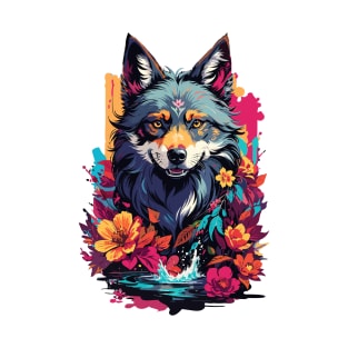 colorful abstract wolf T-Shirt