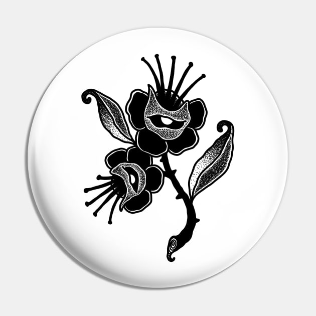 Dark flower Pin by Sadhakaya