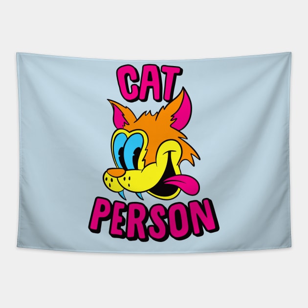 Cat Person Tapestry by JIMBOT