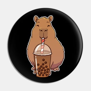 Capybara Bubble Tea Pin