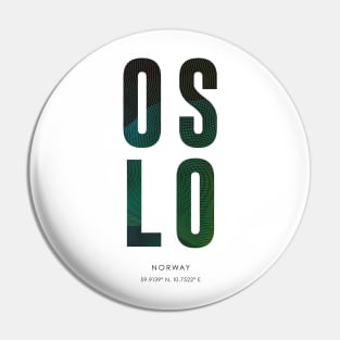 Oslo City typography Pin