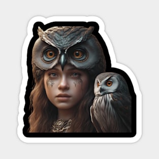 Witch And Her Owl Magnet