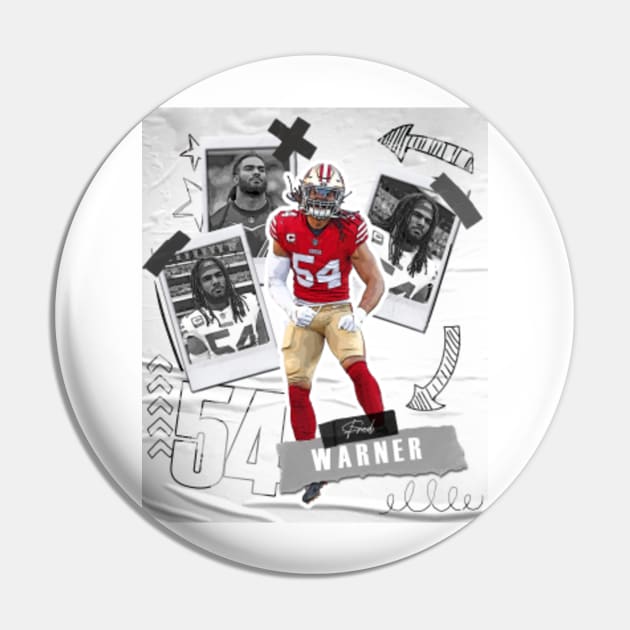 Fred Warner Football Paper Poster 49ers 2 - Fred Warner - Sticker