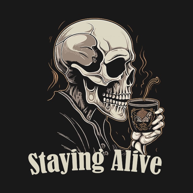 Staying Alive Funny Skeleton by younes.zahrane