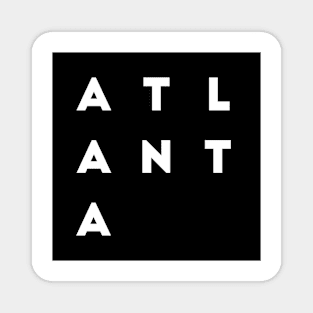 Atlanta | Black square letters Magnet