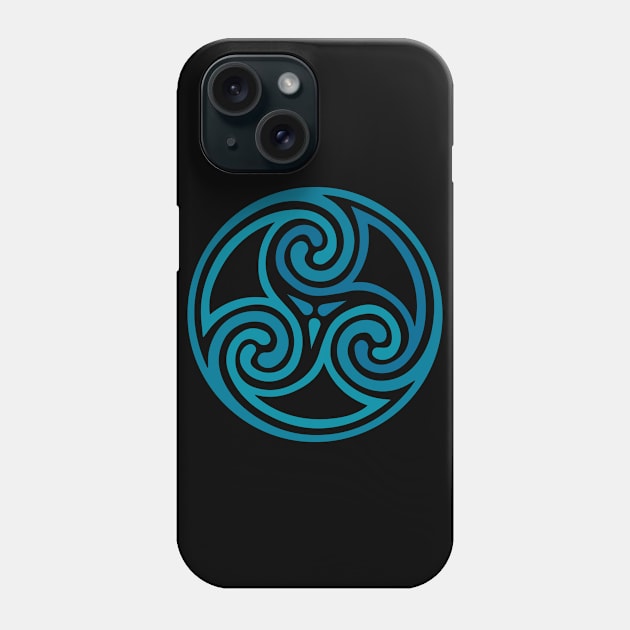 St. Patrick's Day Celtic Blue Mandala #3 Phone Case by CoffeeandTeas